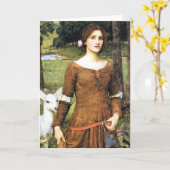 Dame Clare met een Fawn Kaart (Gele Bloem)