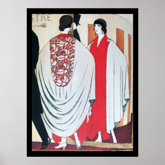 DAME DANS LE MIROIR, ART DÉCO BEAUTÉ MODE (Devant)