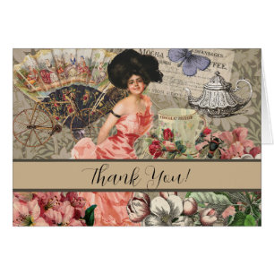 Dame de café femme victorienne rose riche robe