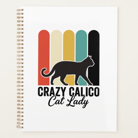 Dame de chat calico folle Design de chat rétro vin (Devant)