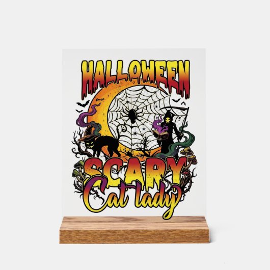 Dame de chat effrayante Halloween Faucheuse Lune M (Recto)