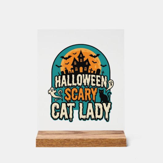 Dame de chat Halloween Épouvantable Maison hantée (Recto)