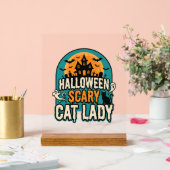 Dame de chat Halloween Épouvantable Maison hantée (Mariage)