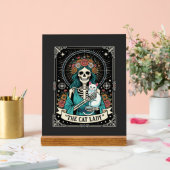 Dame de Chat Squelette Tarot Floral Gothique (Mariage)