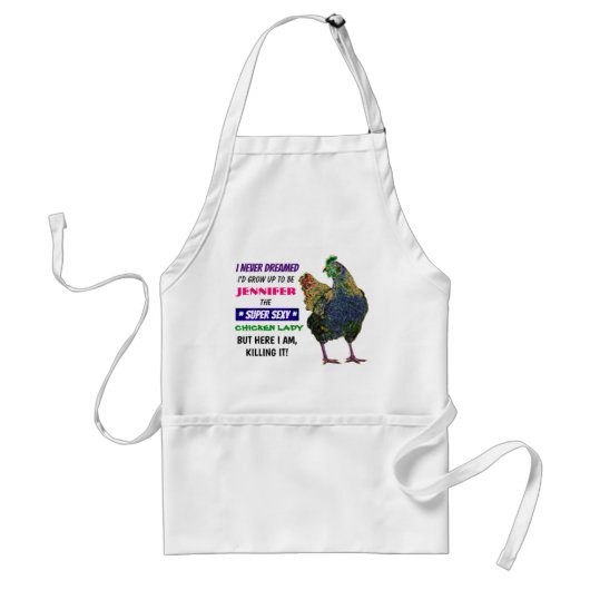 Dame de poulet personnalisable - Tablier standard (Devant)