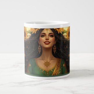 Dame de Tournesol Persan Mug | Art Floral Élégant