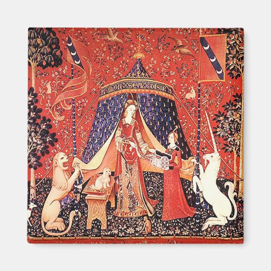 Dame & de Unicorn Magneet (Voorkant)