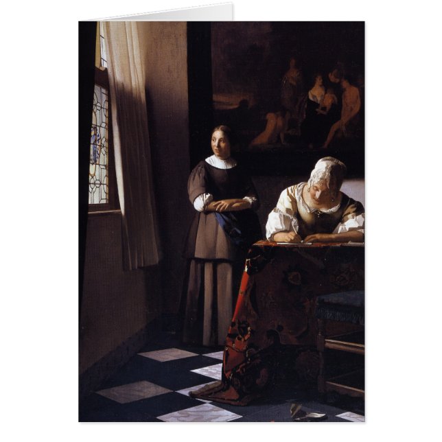 Dame die een brief schrijft (Voorkant)