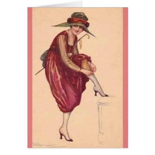  dame die haar kussen aanpast, (Voorkant)