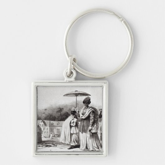 Dame die kind naar Baptisme brengt Sleutelhanger (Voorkant)