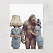 dame die Sasquatch kust Briefkaart (Voorkant)