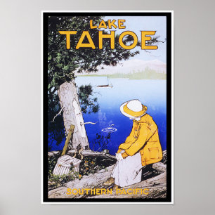 Dame door het Poster van het Travel van het Tahoe 