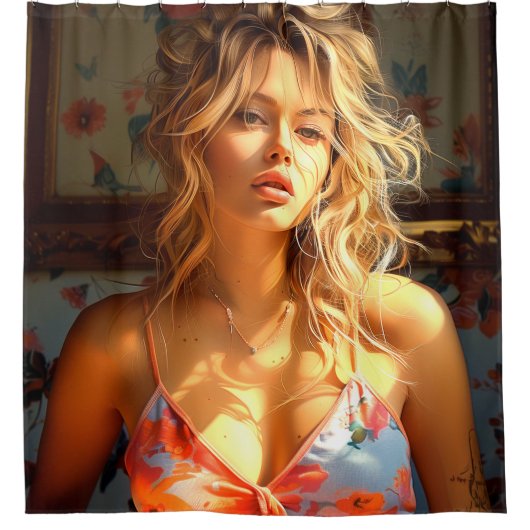 dame douchegordijn (Voorkant)