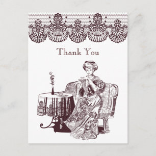 dame drink thee briefkaart