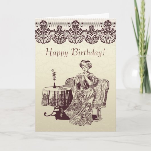 dame drink thee kaart (Voorkant)