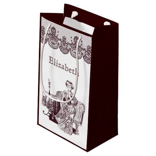 dame drink thee klein cadeauzakje (Achterkant Gekanteld)