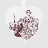 dame drink thee ornament (voorkant)