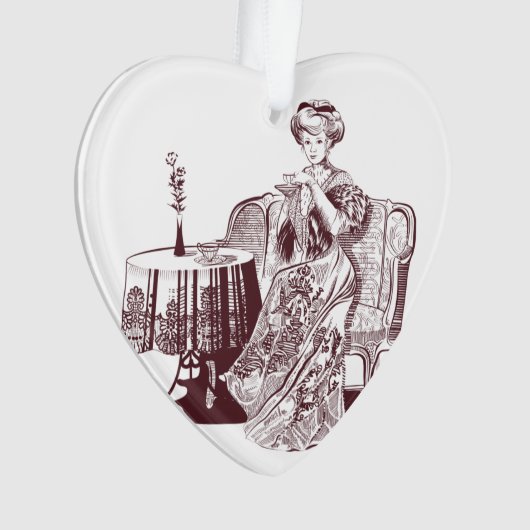 dame drink thee ornament (voorkant)