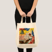 dame, Eagle, Vlag en Liberty Bell Mosiac Tote Bag (Voorkant (product))