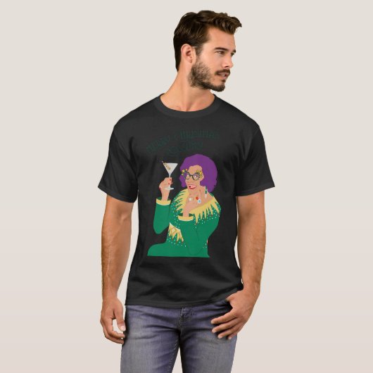 Dame Edna Everage Aussie Christmas Merry Christmas T-shirt (Voorkant volledig)