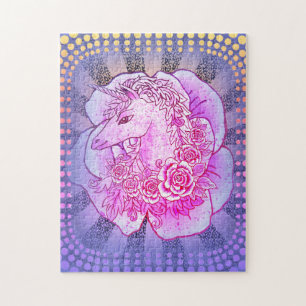 Dame Eenhoorn Legpuzzel