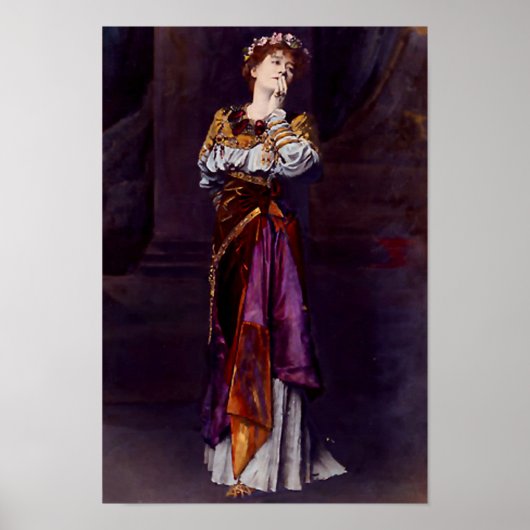 Dame Ellen Terry als Imogen - Alma-Tadema Poster (Voorkant)
