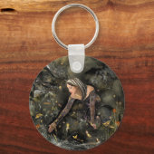 Dame en Butterflies. Sleutelhanger (Voorkant)