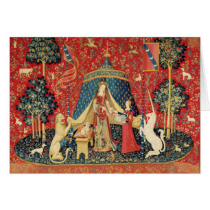 DAME EN EENHOORN Bloemen,Dieren Fantasy Kerstmis