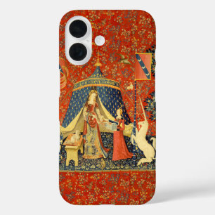 Dame en Eenhoorn Middeleeuwse Wandtapijt: Franse K iPhone 16 Hoesje