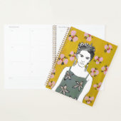 Dame en fleurs roses - Jaune (Devant avec enveloppe)