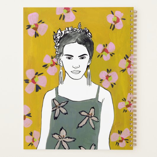 Dame en fleurs roses - Jaune (Dos)