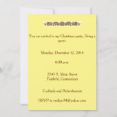 dame en kerstboomuitnodiging kaart (Achterkant)