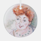 Dame en Ketting Glas Ornament (Voorkant)