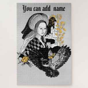 Dame en Nachtuil Legpuzzel