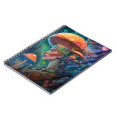Dame en paddenstoelen Surreal Fantasy Art Notitieboek (Linkerzijde)