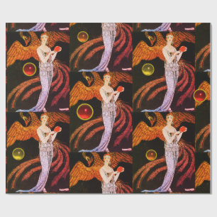 DAME EN PHOENIX ART DECO SCHOONHEID MODIEUZE KOSTU CADEAUPAPIER