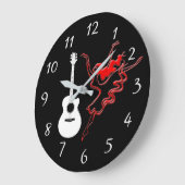 Dame en rouge Acrylique Horloge murale (Angle)