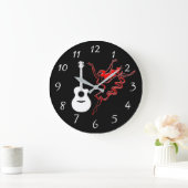 Dame en rouge Acrylique Horloge murale (Maison)