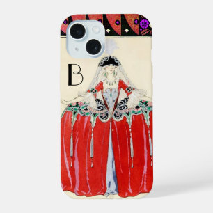 DAME EN ROUGE, DESIGN DE COSTUME DE MODE DE BEAUTÉ