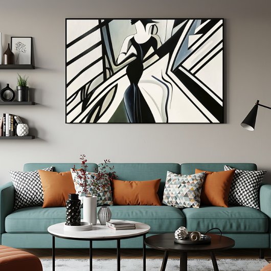 Dame en silhouette Art Déco