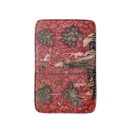 Dame en Unicorn Medieval Tapestry Touch Badmat (Voorkant Verticaal)