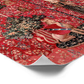 Dame en Unicorn Medieval Tapestry Touch Poster (Hoek)