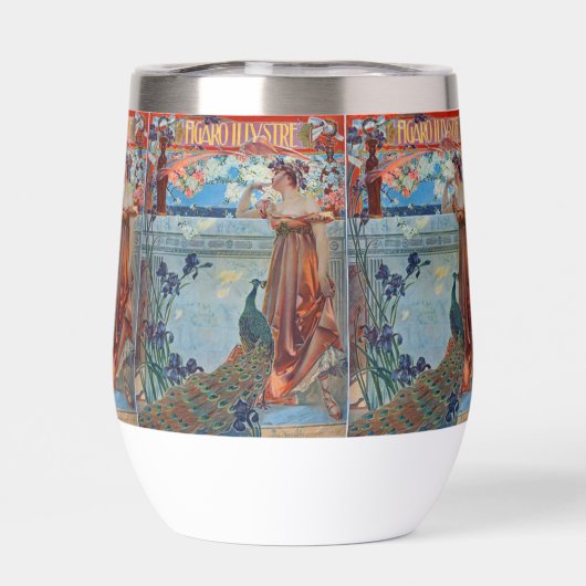 Dame et paon Art nouveau (Arrière)