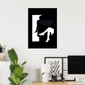 Dame et une porte - impression noir (Bureau à domicile)