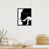 Dame et une porte - impression noir (Cuisine)