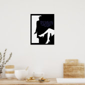 Dame et une porte - impression noir (Cuisine)