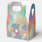 Dame Golfer Aangepast Monogram Kleur Ontwerp Bedankdoosjes (Geopend)