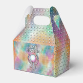 Dame Golfer Aangepast Monogram Kleurontwerp Bedankdoosjes (Achterkant)