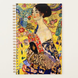 Dame Gustav Klimt avec ventilateur
