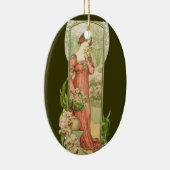 Dame in de kas keramisch ornament (Rechts)